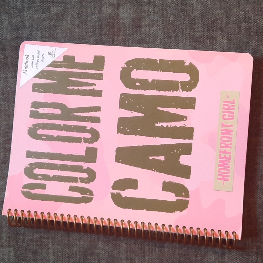 Color Me Camo Homefront Girl Spiral Notebook Journal Travel Everyday NWT
